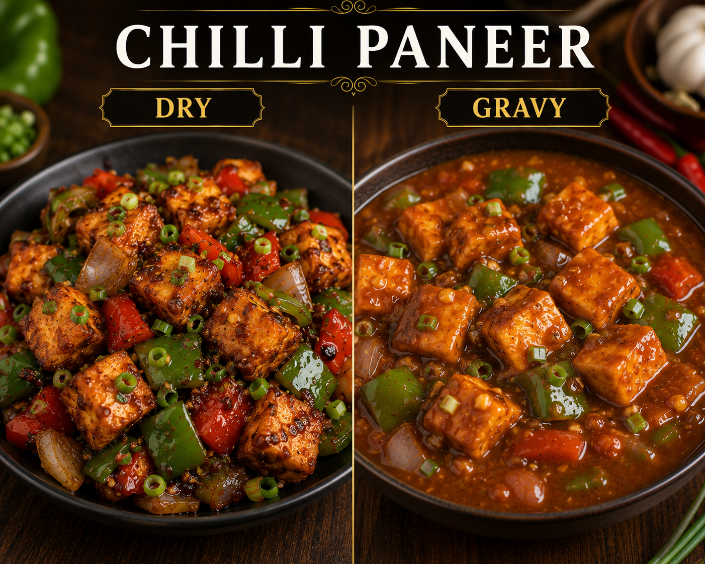 Chilli Paneer Dry Or Gravy