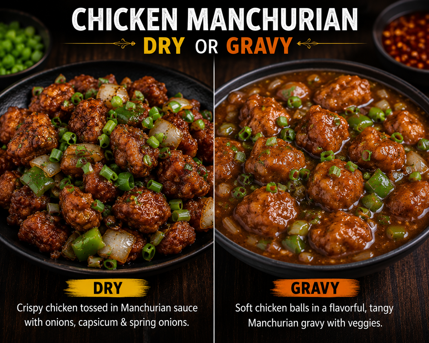 Chicken Manchurian Dry or Gravy